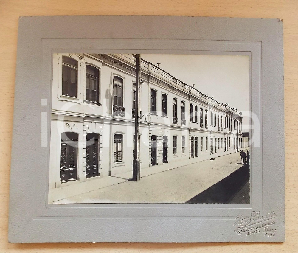Fotografia d epoca originale 1910 ca LIMA PERU  ARCHITETTURA  Edificio commerciale  Foto PONZETTI 30x25 1