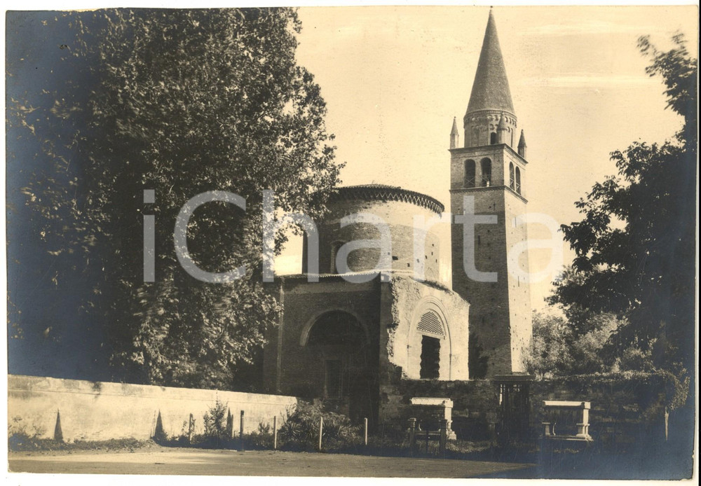 Fotografia d epoca originale 1940 ca BADIA POLESINE Veduta abbazia della Vangadizza  Foto ARTISTICA 23x15 cm 1