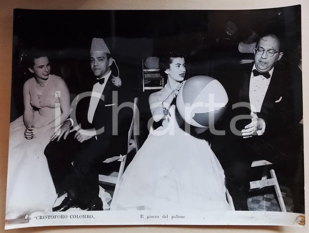 1950 ca ITALIA - T/N CRISTOFORO COLOMBO Il gioco del pallone - Foto 40x30 cm