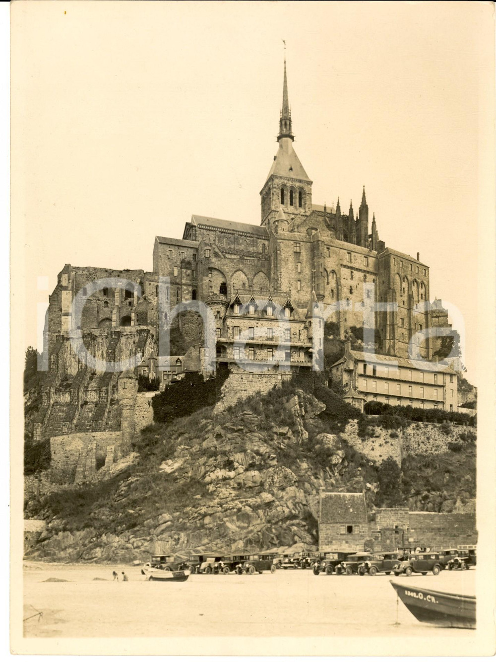 Fotografia d epoca originale 1940 ca MONT SAINTMICHEL Veduta dell Abbazia  Foto ARTISTICA 18x24 cm 1