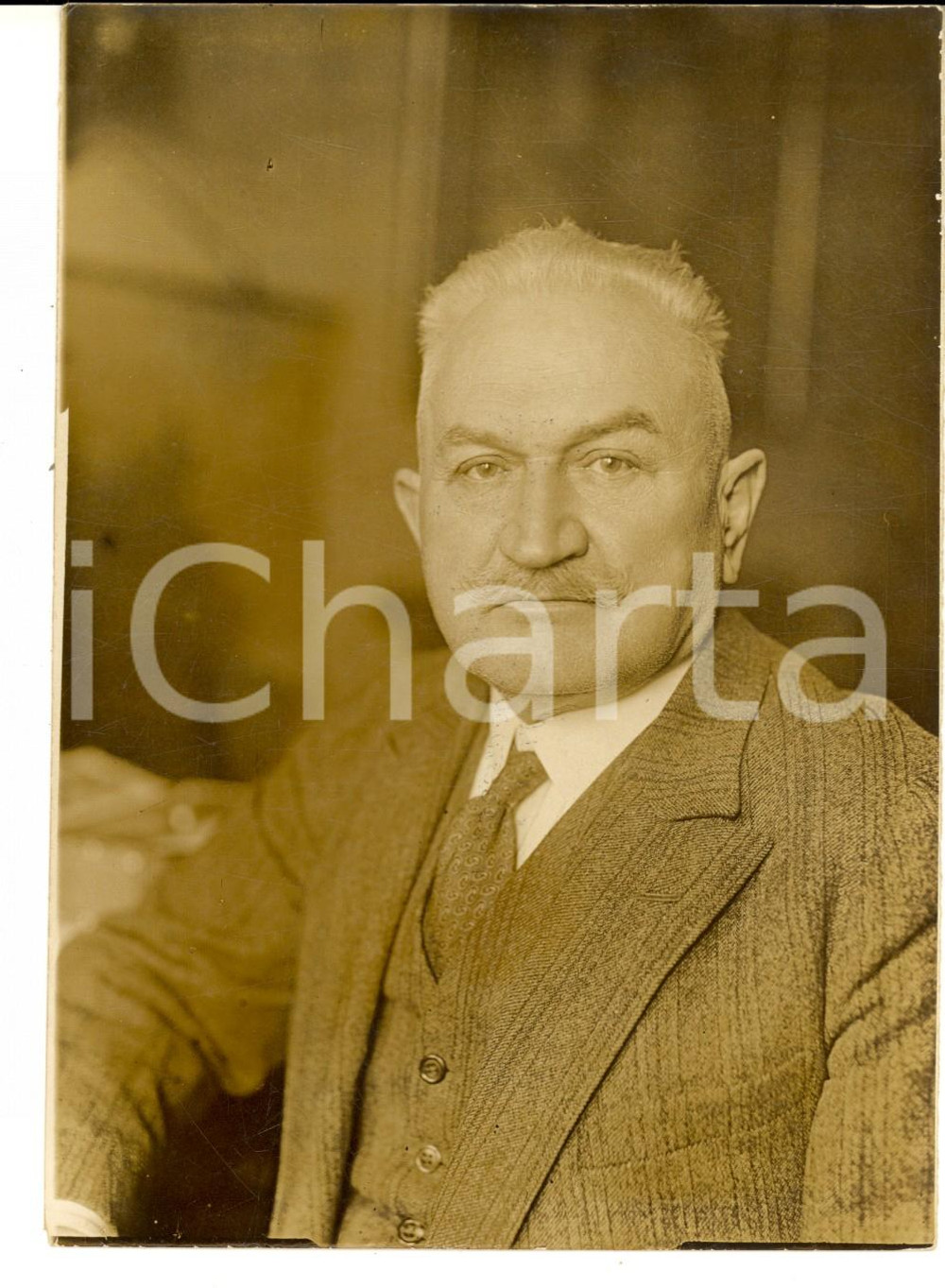 Fotografia d epoca originale 1930 ca BERLIN Ritratto del consigliere Paul BUSCH  Stadtrat Foto 12x16 1