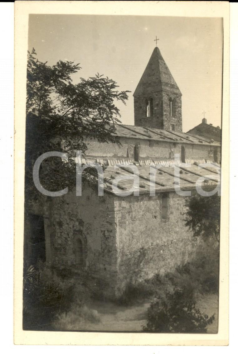 Fotografia d epoca originale 1920 ca NORD ITALIA Chiesa romanica in pietra con campanile Foto DA INDIVIDUARE 1
