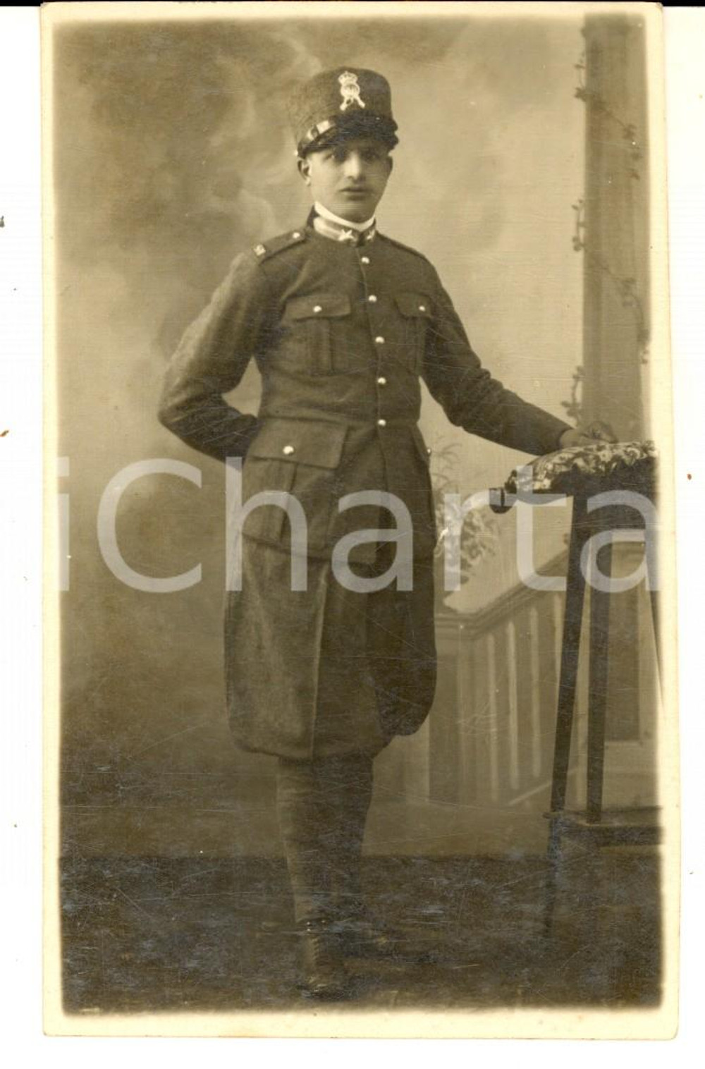 Fotografia d epoca originale 1915 ca WW1 REGIO ESERCITO Ritratto ufficiale 56Â° Reggimento Fanteria  Foto 1