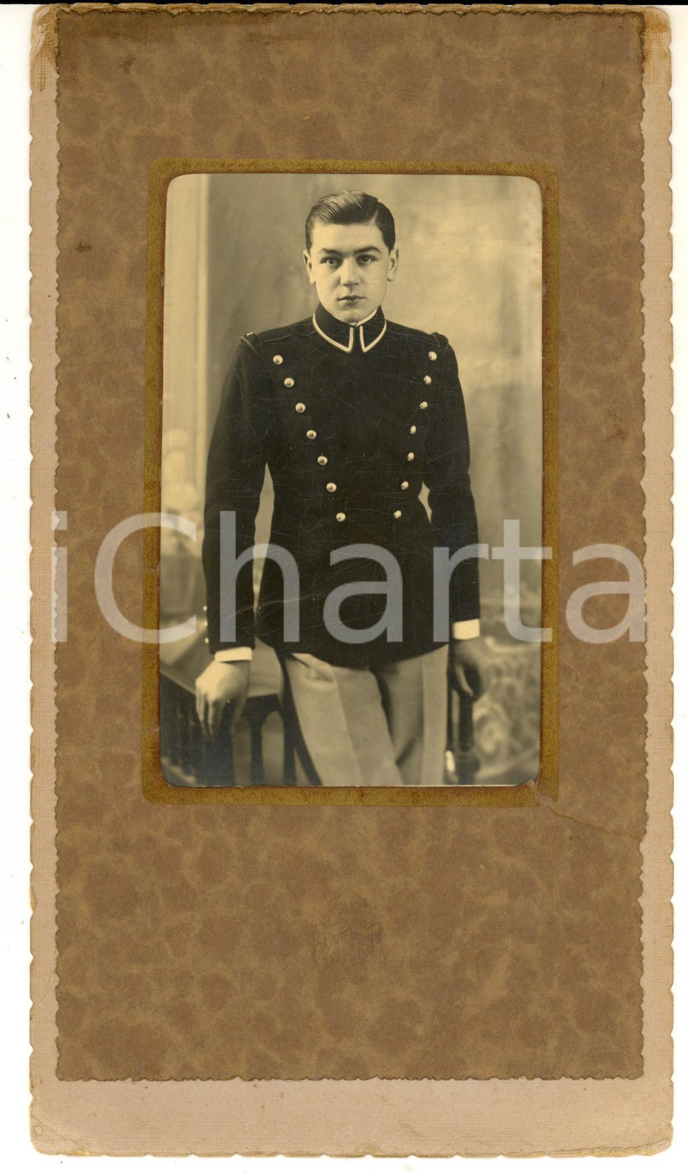 Fotografia d epoca originale 1920 ca REGIO ESERCITO Ritratto di un allievo ufficiale  Foto 14x25 cm 1