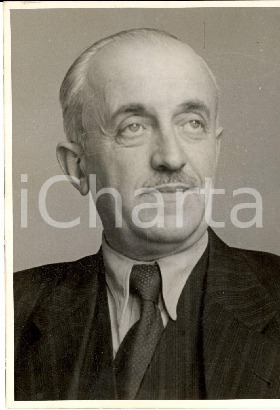 Fotografia d epoca originale 1952 BERLIN Ritratto del politico Hermann PUNDER  Fotografia 13x18 cm 1