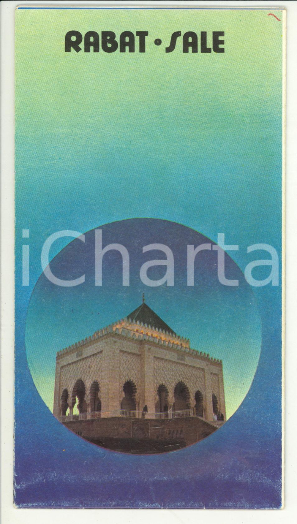 Materiale pubblicitario d’epoca 1960 ca MAROCCO RABAT  SALE Pieghevole ILLUSTRATO TURISMO VINTAGE 1