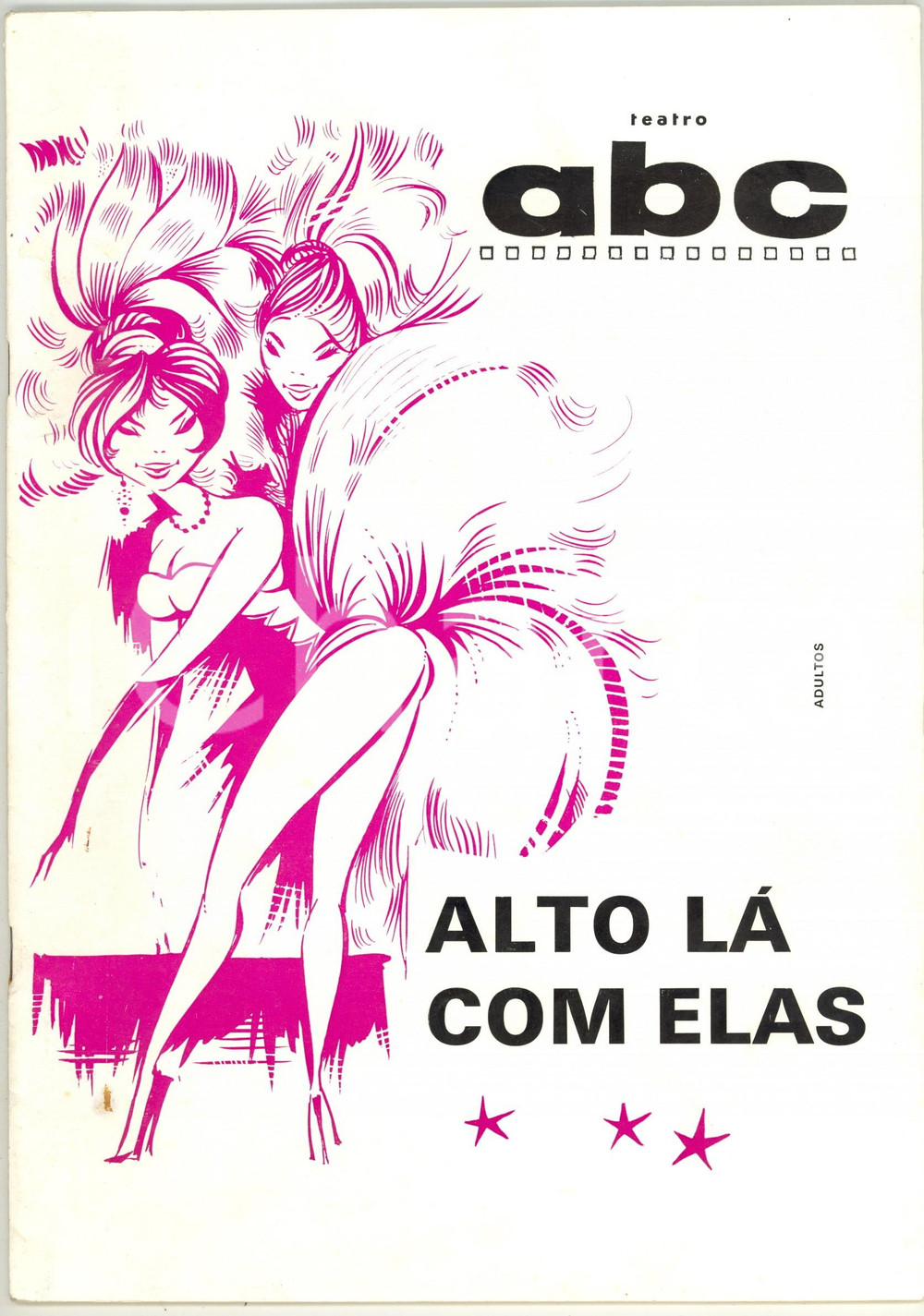 Giornale, rivista storica 1970 LISBOA TEATRO ABC Alto lÃ  com elas Rivista ILLUSTRATA programma 1