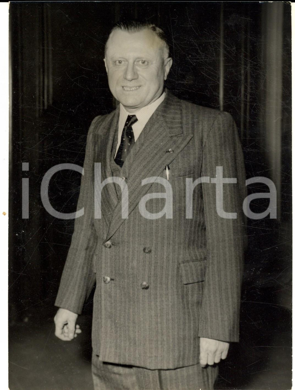 Fotografia d epoca originale 1959 FRANCE Portait gÃ©nÃ©ral PierreElie JACQUOT stratÃ¨ge bombe atomique  Photo 1