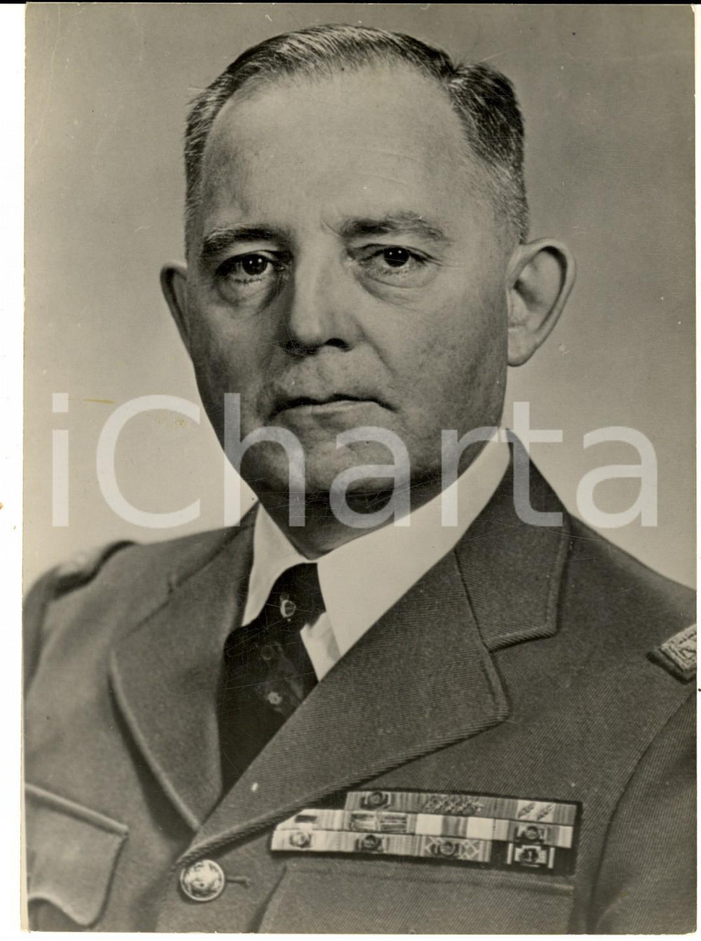 Fotografia d epoca originale 1959 FRANCE Portait gÃ©nÃ©ral Maurice GAZIN commandant 1Ã¨re region militaire PHOTO 1