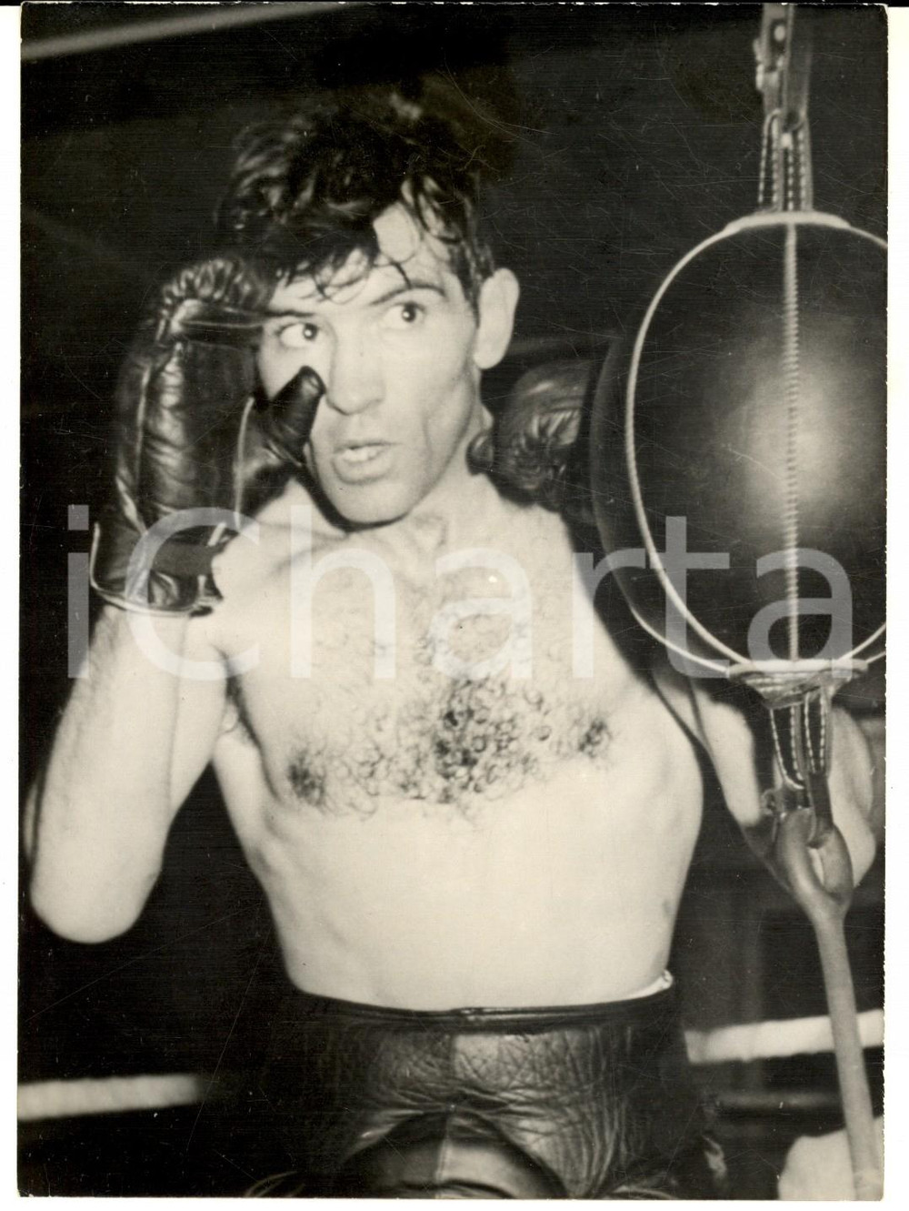 Fotografia d epoca originale 1959 BOXE Ritratto del pugile argentino Pascual PEREZ campione del mondo  Foto 1
