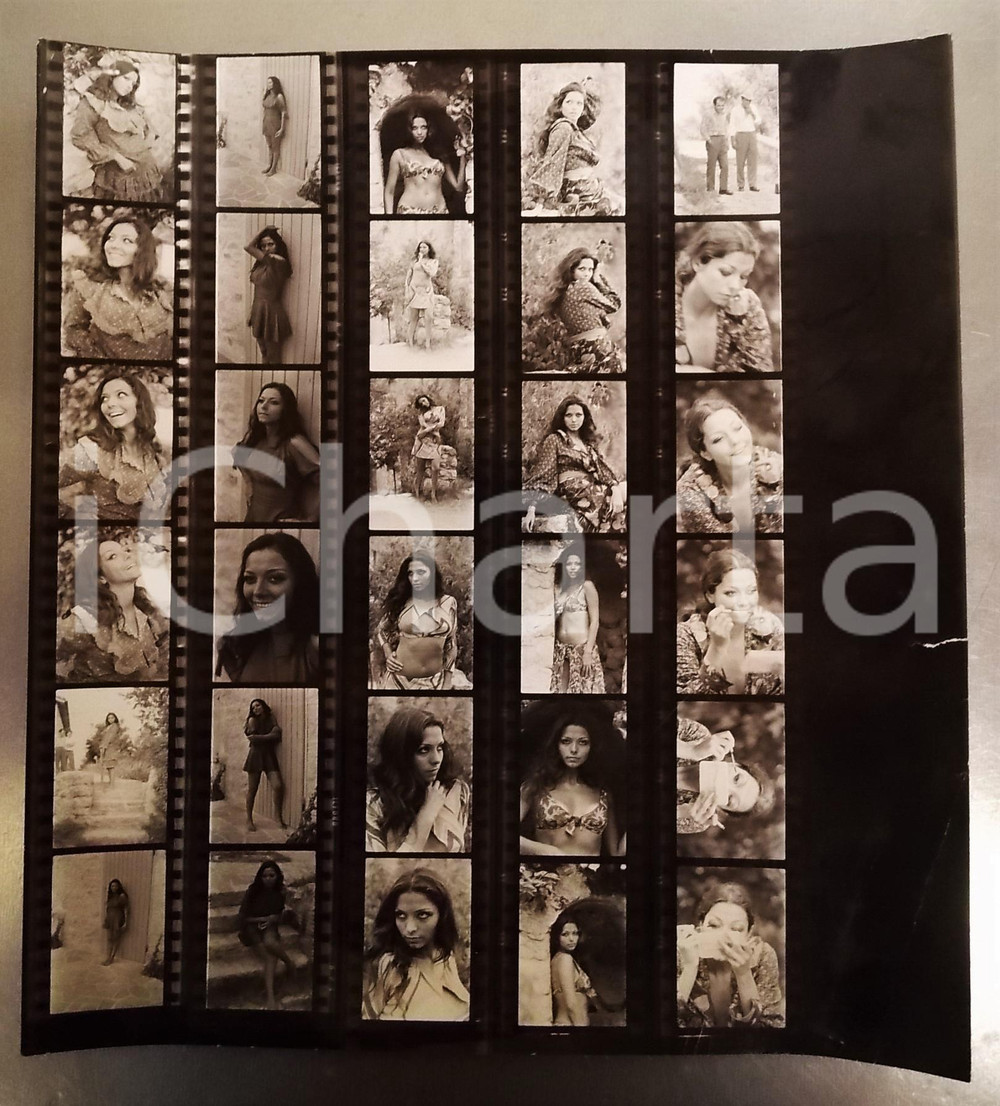 Fotografia d epoca originale 1970 ca s. l. Tamara BARONI  Set fotografico in campagna Foto 30 provini 1