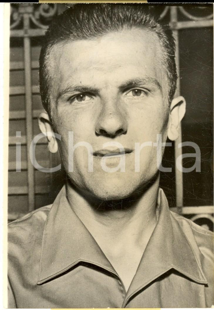 Fotografia d epoca originale 1959 ITALIA CICLISMO Ritratto del ciclista Diego RONCHINI  Foto 9x13 cm 1
