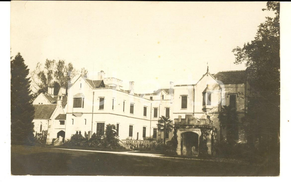 Fotografia d epoca originale 1910 ca OLEGGIO CASTELLO  Veduta del Castello DAL POZZO  Foto cartolina 1
