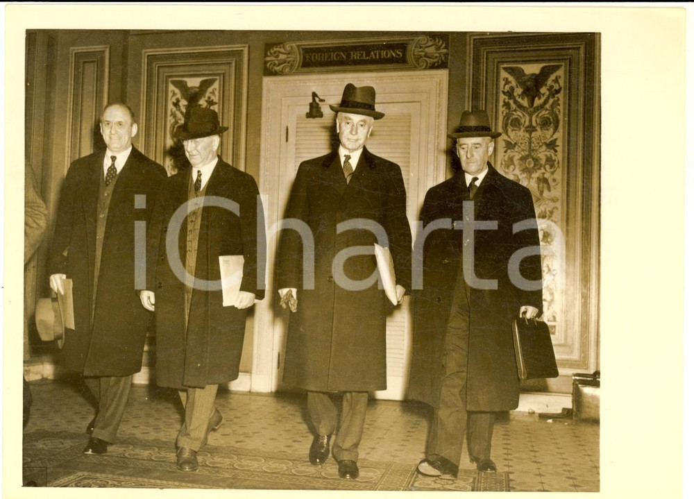 Fotografia d epoca originale 1941 WASHINGTON Henry MORGENTHAU Frank KNOX Cordell HULL Henry STIMSON Photo 1
