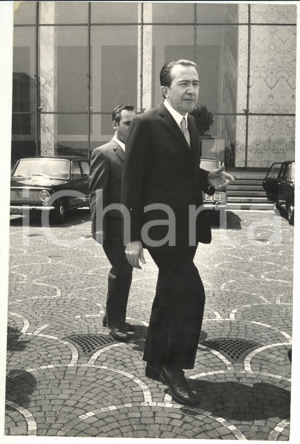 Fotografia d epoca originale 1969 ROMA XI Congresso Nazionale DC  Arrivo di Giulio ANDREOTTI Foto 20x30 cm 1