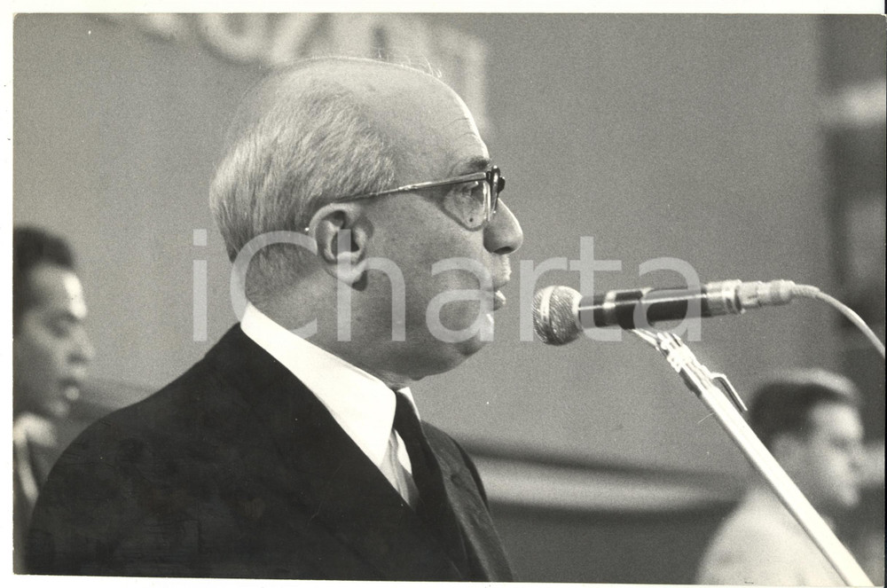 Fotografia d epoca originale 1969 ROMA XI Congresso DEMOCRAZIA CRISTIANA Discorso di Amintore FANFANI Foto 1