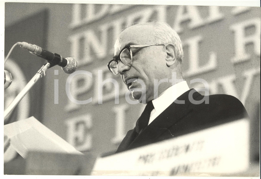 Fotografia d epoca originale 1969 ROMA XI Congresso Nazionale DC  Discorso di Amintore FANFANI Foto 1