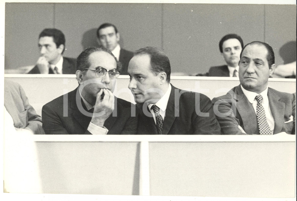 Fotografia d epoca originale 1969 ROMA Emilio COLOMBO all XI Congresso Nazionale DC Foto 30x20 cm 1