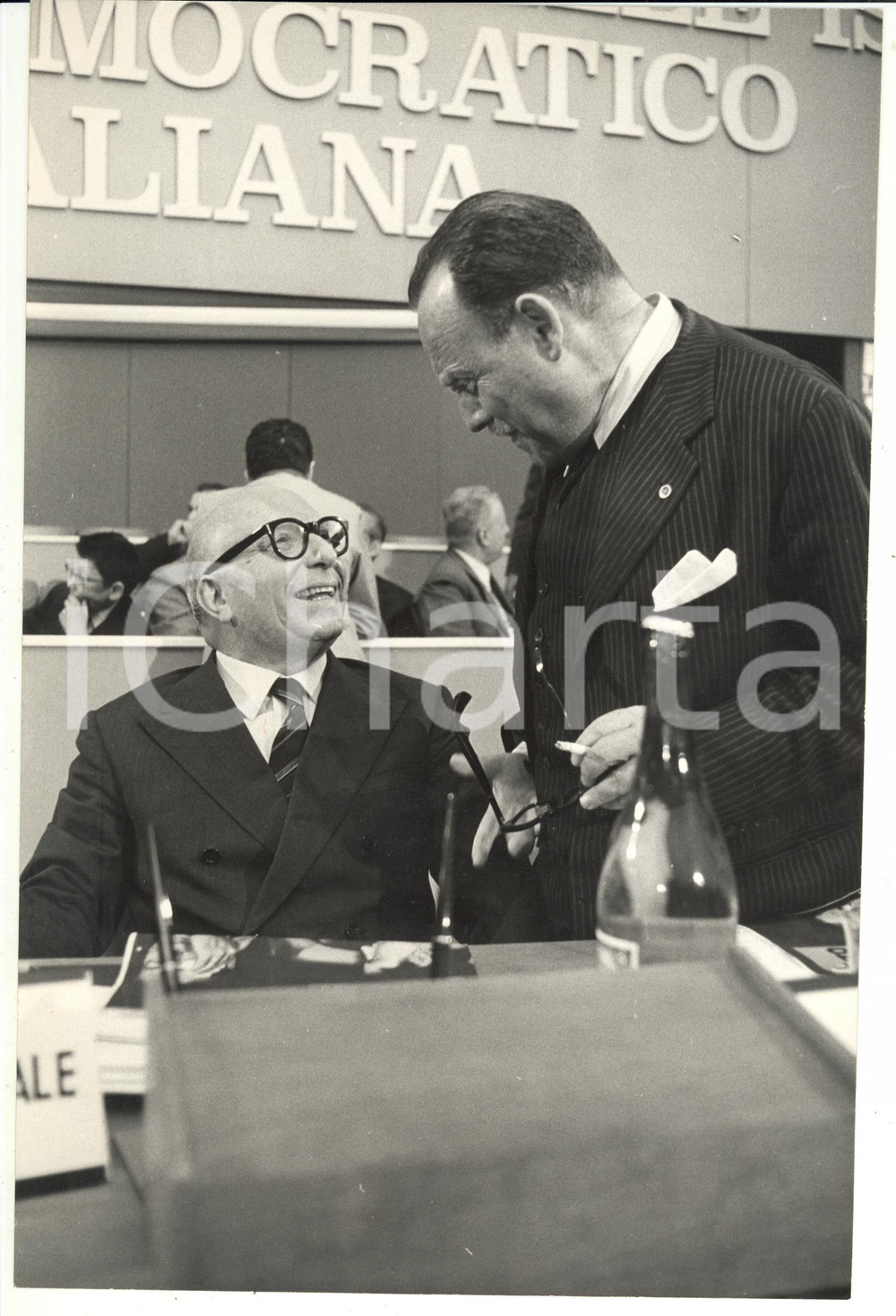 Fotografia d epoca originale 1969 ROMA XI Congresso Nazionale DEMOCRAZIA CRISTIANA  Mario SCELBA Foto 20x30 1
