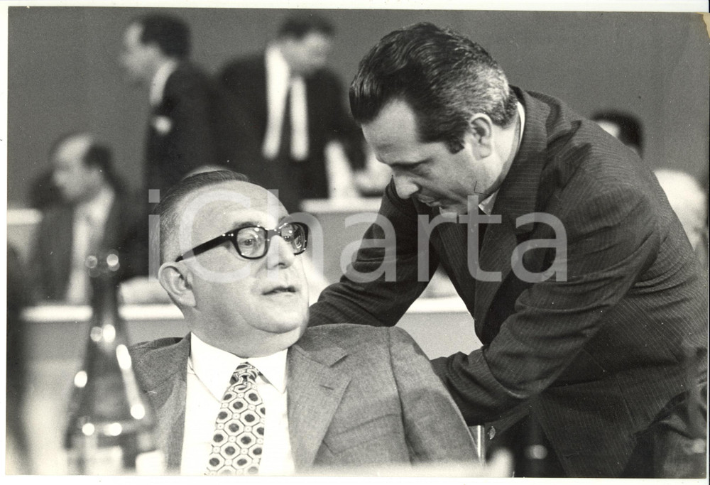Fotografia d epoca originale 1969 ROMA XI Congresso DEMOCRAZIA CRISTIANA  Mariano RUMOR Foto 30x20 1