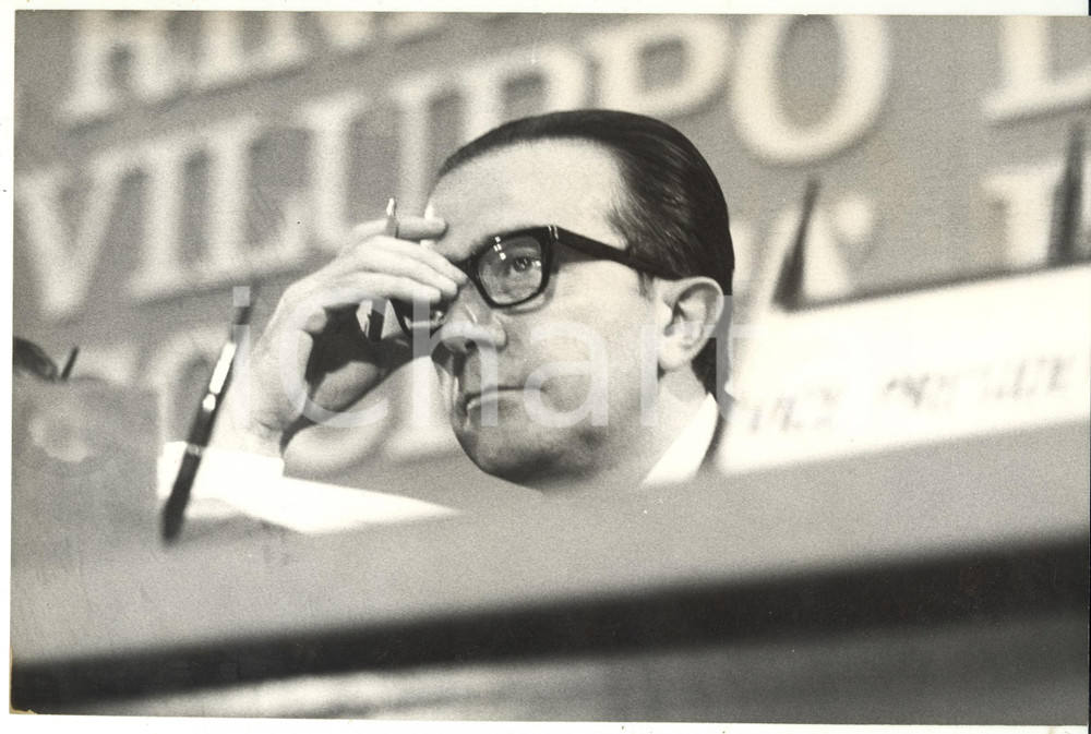 Fotografia d epoca originale 1969 ROMA XI Congresso DEMOCRAZIA CRISTIANA  Ritratto di Giulio ANDREOTTI Foto 1