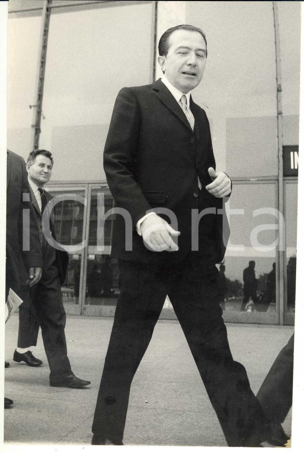 Fotografia d epoca originale 1969 ROMA Arrivo di Giulio ANDREOTTI all XI Congresso DEMOCRAZIA CRISTIANA Foto 1