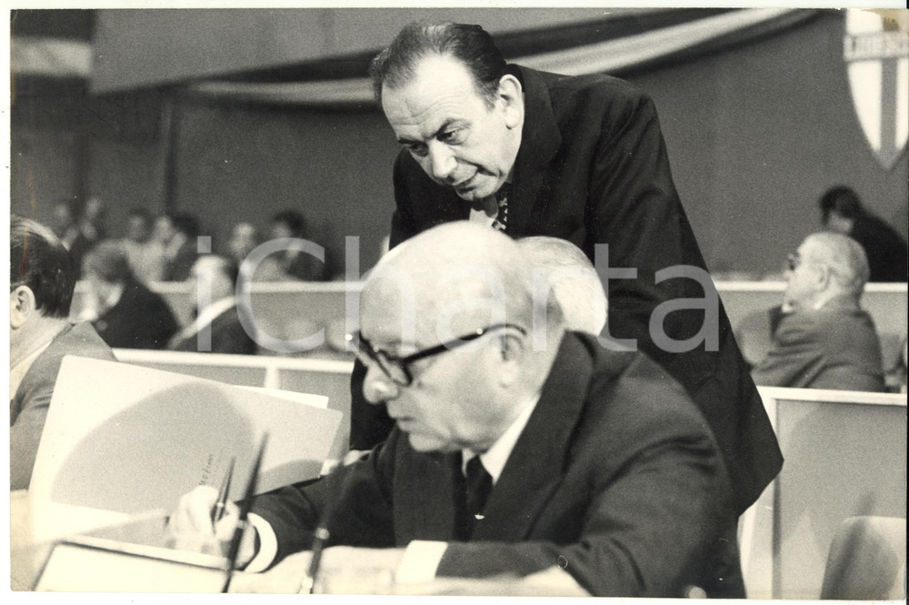 Fotografia d epoca originale 1969 ROMA XI Congresso Nazionale DC  Carlo DONATCATTIN  Fotografia 30x20 cm 1