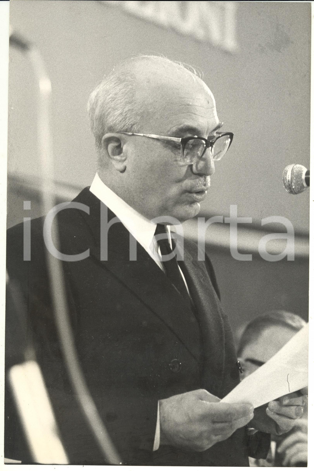 Fotografia d epoca originale 1969 ROMA XI Congresso DEMOCRAZIA CRISTIANA  Amintore FANFANI Foto 20x30 cm 1
