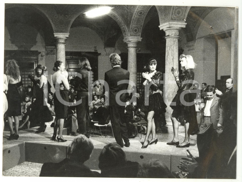 1988 GENOVA Sfilata di moda nell'alta società *Foto VINTAGE 24x18 cm