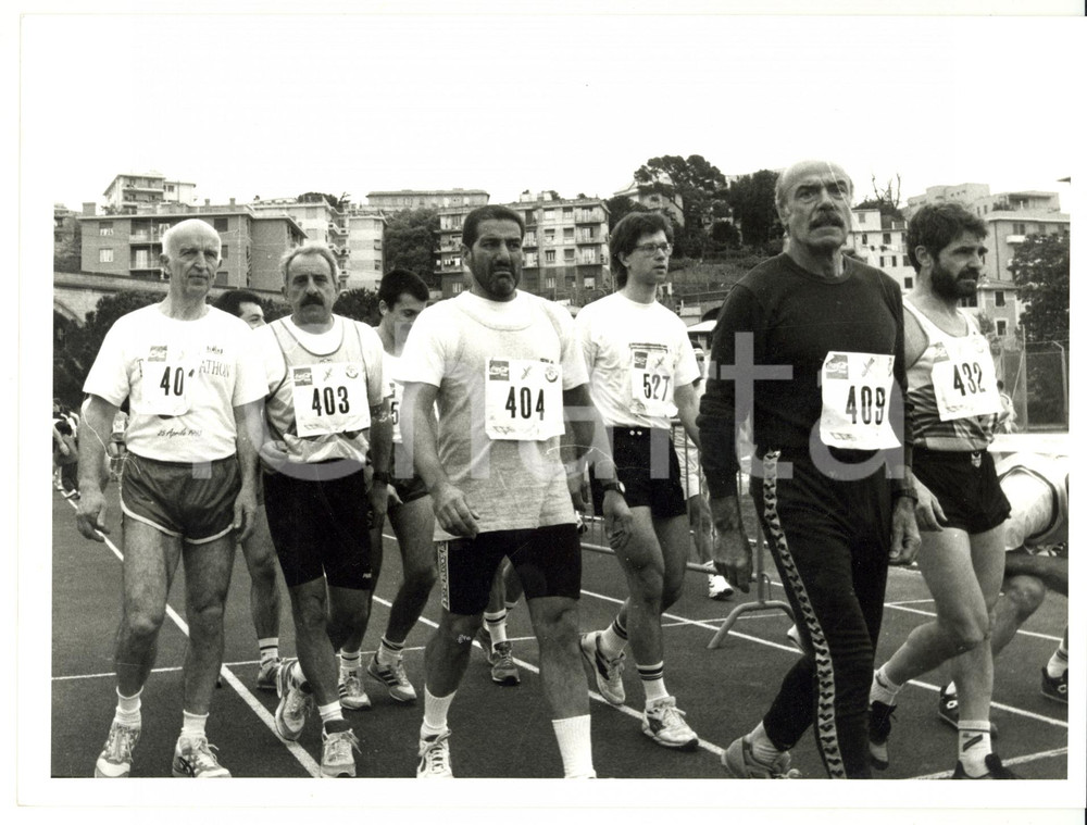 Fotografia d epoca originale 1993 GENOVA Competizione podistica Fotografia VINTAGE 24x18 1