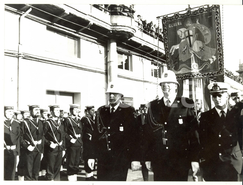 Fotografia d epoca originale 1994 GENOVA Corpus Domini  Passaggio della polizia municipale Foto VINTAGE 1