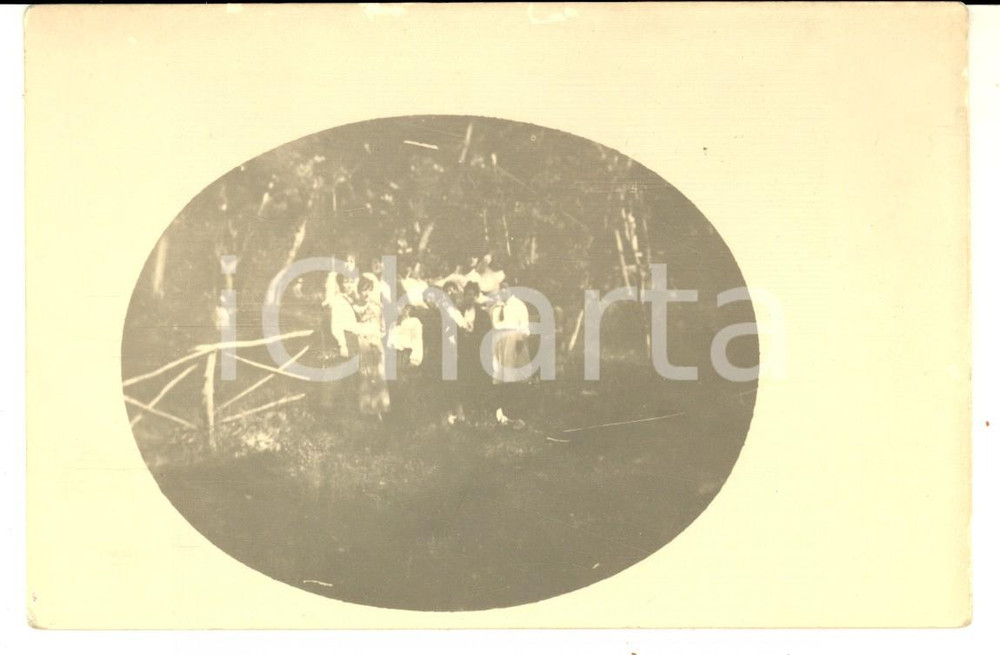 Fotografia d epoca originale 1918 LocalitÃ  SANT EUSEBIO Ritratto di un gruppo di donne  Foto cartolina 1