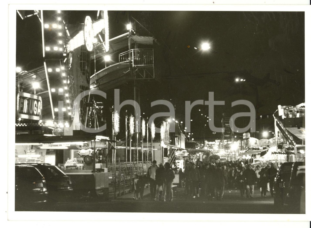 1997 GENOVA Una serata al luna park - Foto VINTAGE 18x13 cm