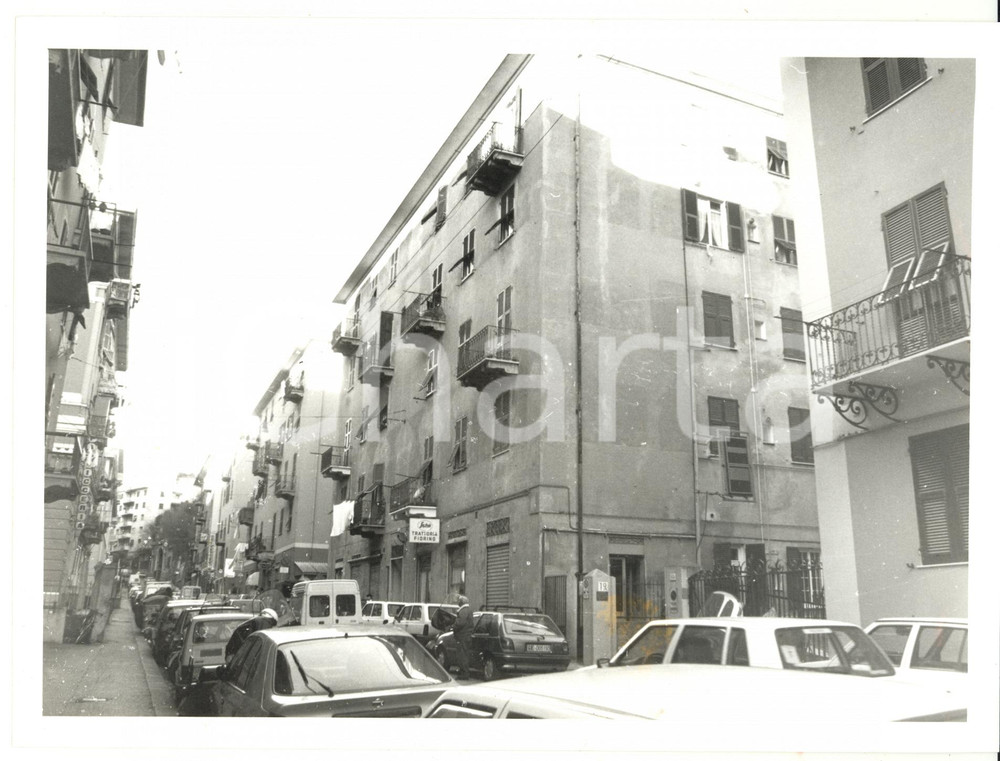 Fotografia d epoca originale 1995 GENOVA Traffico in via Donghi  Veduta Foto VINTAGE 24x18 cm 1