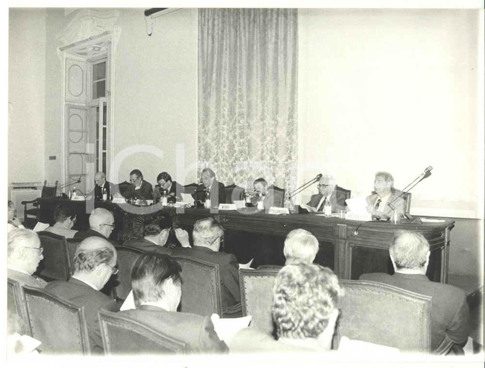Fotografia d epoca originale 1991 GENOVA Camera di Commercio  Convegno Foto VINTAGE 24x18 1