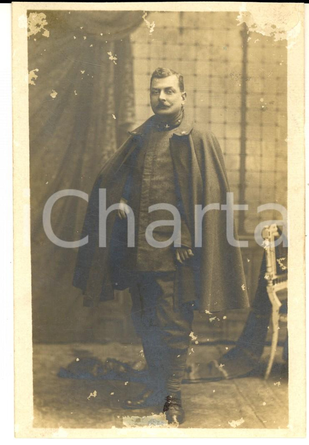 Fotografia d epoca originale 1918 WW1 REGIO ESERCITO  Ritratto ufficiale Maurizio PALLAVICINI Foto cartolina 1