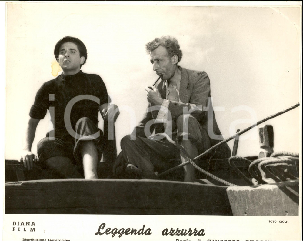 Fotografia d epoca originale 1940 CINEMA Film Leggenda azzurra  Osvaldo GENAZZANI e Lauro GAZZOLO Foto 1