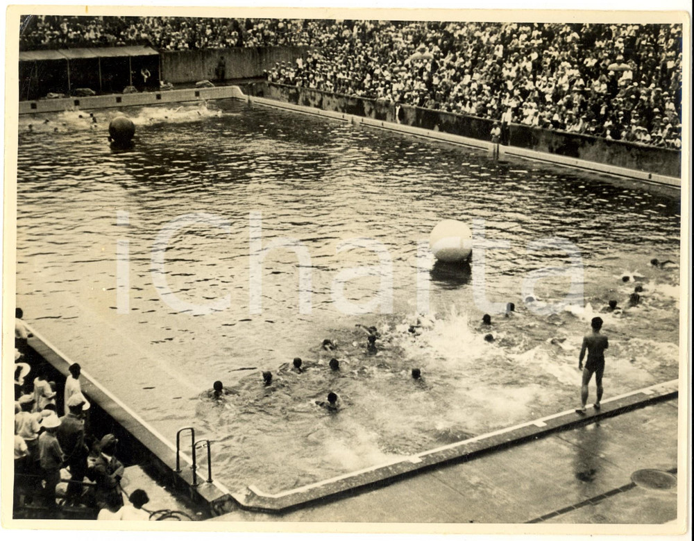 Fotografia d epoca originale 1938 JAPAN Festa di Carnevale in acqua  Fotografia CURIOSA VINTAGE 24x18 1