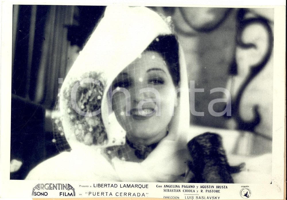 Fotografia d epoca originale 1939 CINEMA ARGENTINA Puerta cerrada  Libertad LAMARQUE  Foto 22x30 cm 1