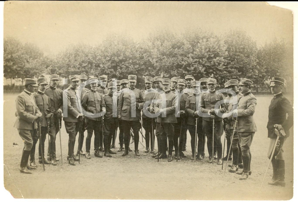 Fotografia d epoca originale 1915 ca REGIO ESERCITO ITALIA Ritratto di un gruppo di ufficiali  Foto 17x12 cm 1