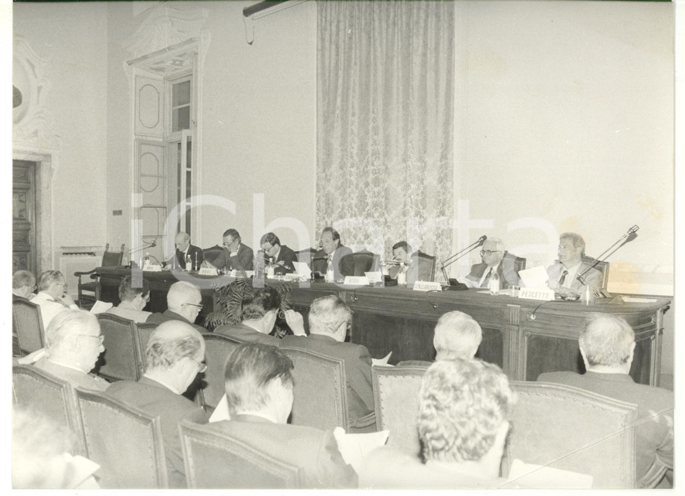 Fotografia d epoca originale 1990 ca GENOVA Convegno CAMERA DI COMMERCIO  Felice NEGRI Foto 24x18 xm 1