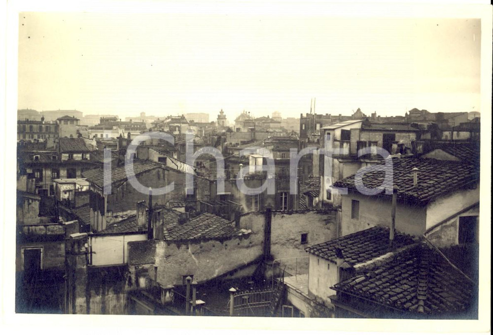 Fotografia d epoca originale 1920 ca ROMA Veduta del centro storico dai tetti  Foto VINTAGE 15x10 1