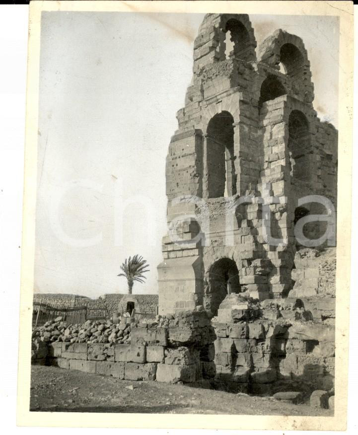 Fotografia d epoca originale 1930 ca EL JEM TUNISIA Rovine dell anfiteatro romano  Fotografia 8x11 cm 1