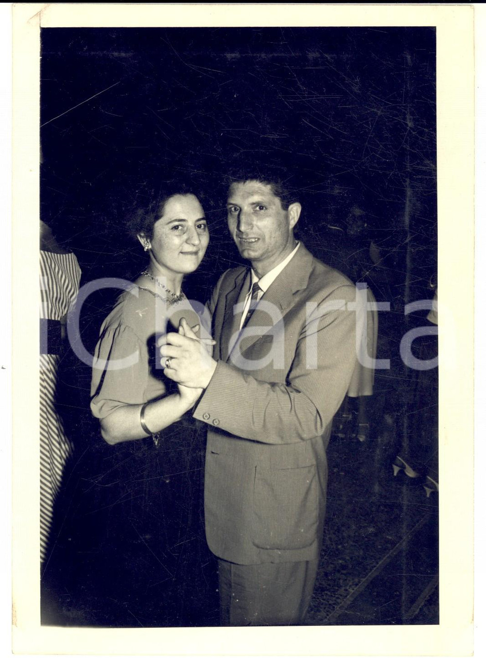 Fotografia d epoca originale 1955 ALASSIO Coppia a una serata danzante  Fotografia VINTAGE 13x18 cm 1