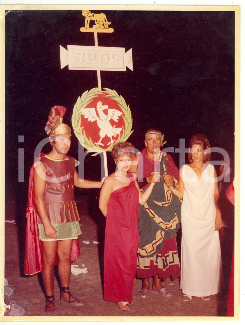 Fotografia d epoca originale 1995 ca GENOVA  COSTUME Festa a tema antica Roma  Foto VINTAGE 18x24 cm 1