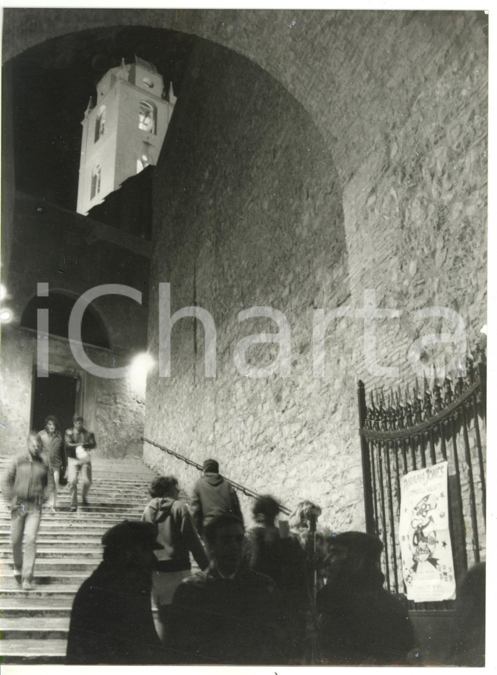 Fotografia d epoca originale 1991 GENOVA Ingresso concerto PERSIANA JONES  Scorcio cittadino Foto VINTAGE 1