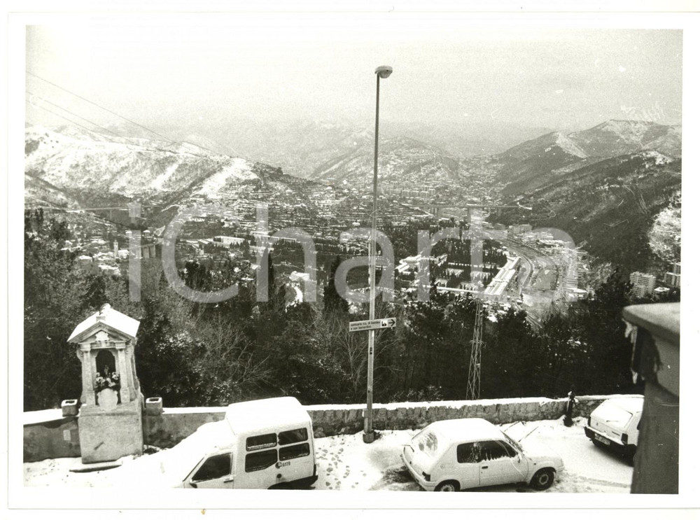 1990 ca GENOVA - CASTELLETTO Veduta panoramica della città *Foto VINTAGE 18x13