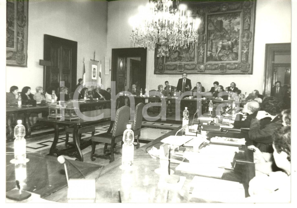 Fotografia d epoca originale 1996 GENOVA Palazzo DORIA SPINOLA  Sala del Consiglio Provinciale Foto 18x13 1