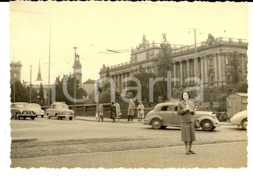 Fotografia d epoca originale 1956 STOCCOLMA Palazzo dell Assemblea Legislativa  Foto ANIMATA 10x7 cm 1