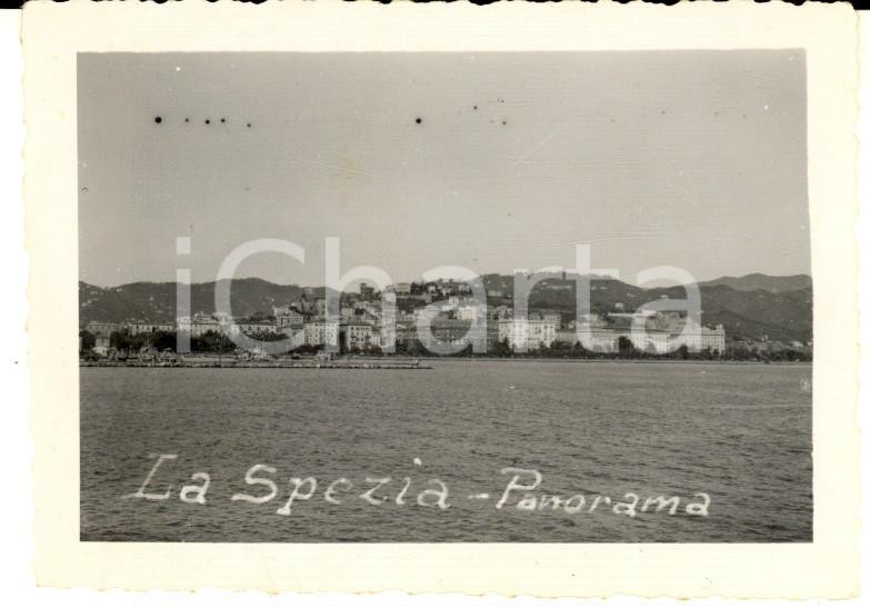 Fotografia d epoca originale 1935 ca LA SPEZIA Veduta panoramica dal mare Fotografia VINTAGE 9x6 cm 1